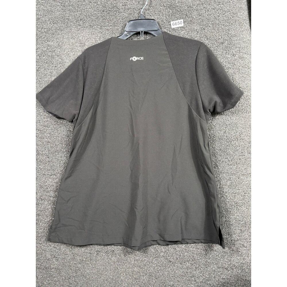 Carhartt Scrub Shirt Womens XL Black Force V Neck Pockets Stretch Top - Picture 3 of 8